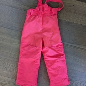 Kids cat and Jack snow bibs size 2T bright pink